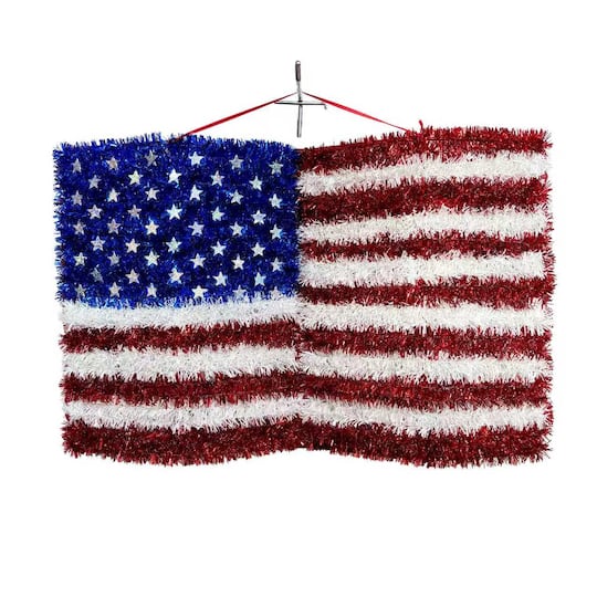 USA Flag Tinsel Décor by Celebrate It™